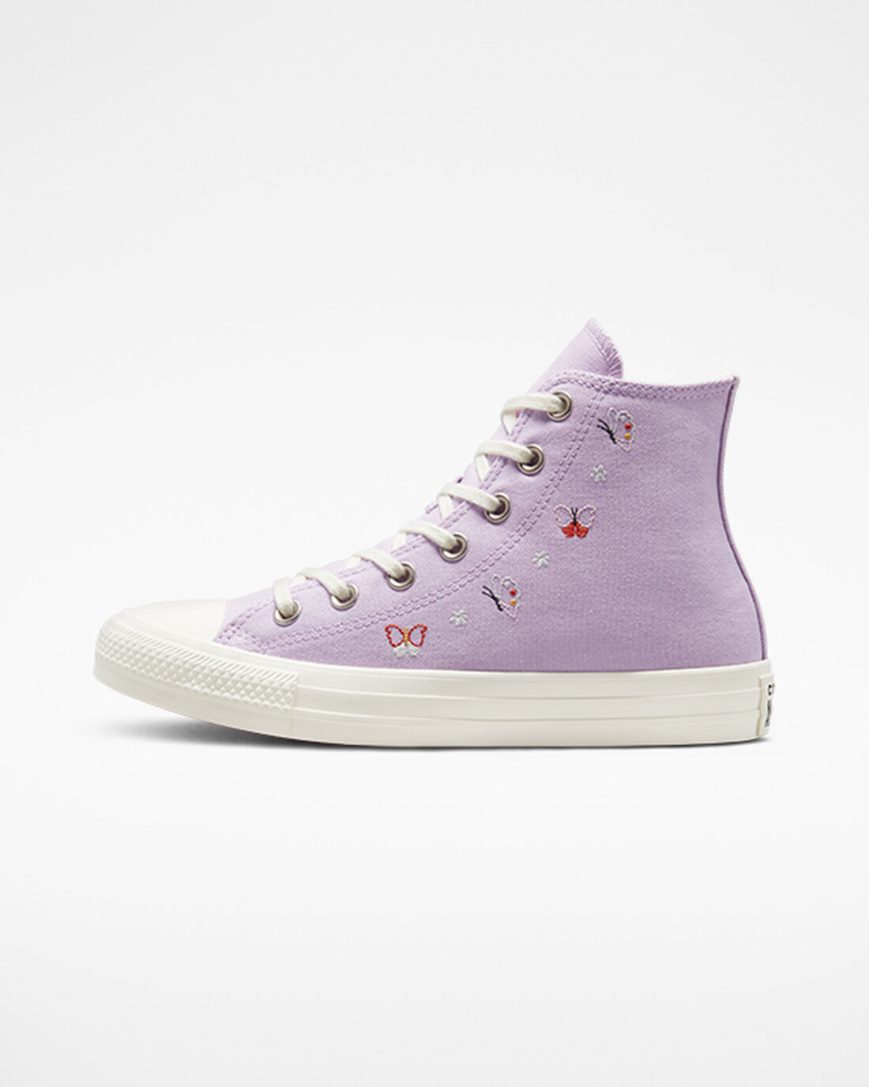 Dámské Boty Vysoké Converse Chuck Taylor All Star Butterfly Wings Fialové Černé | CZ ZUBW42